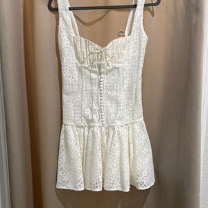For Love And Lemons Cream Lace Dress